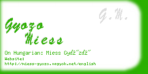 gyozo miess business card